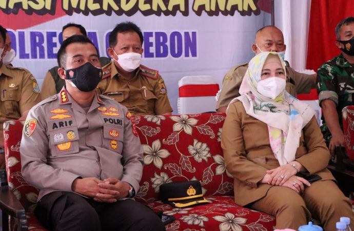 Kapolresta Cirebon Hadiri Zoom Meeting Kapolri Dalam Rangka Vaksinasi Serentak