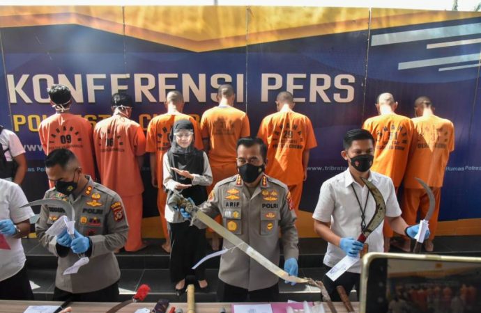 Satreskrim Polresta Cirebon Amankan Tujuh Tersangka dari Pengungkapan Tiga Kasus Tindak Pidana