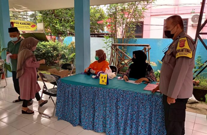 Polsek Utbar Polres Ciko Gelar Pendisiplinan Warga , Himbau Terapkan Prokes 5m Covid 19 di masa PPKM Level 3