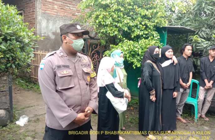 Dorongan Moril Bhabin Surakulon Polsek Kapetakan Polres Ciko dengan Inovasi “Sehati “ kepada Warga