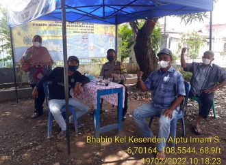 Ciptakan Kondusifitas , Bhabin Kesenden Polsek Utbar Polres Ciko Sambangi Warga Melalui Inovasi Jamblang di masa PPKM Level 3