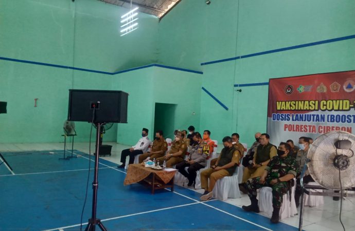 Kabupaten Cirebon di Lemahabang, Kapolri Pantau Percepatan Vaksinasi Booster via Zoom Meeting