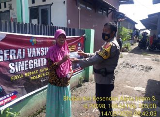 Bhabin Kesenden Polsek Utbar Polres Ciko Inovasi Jamblang Bagikan Masker Warga Binaan