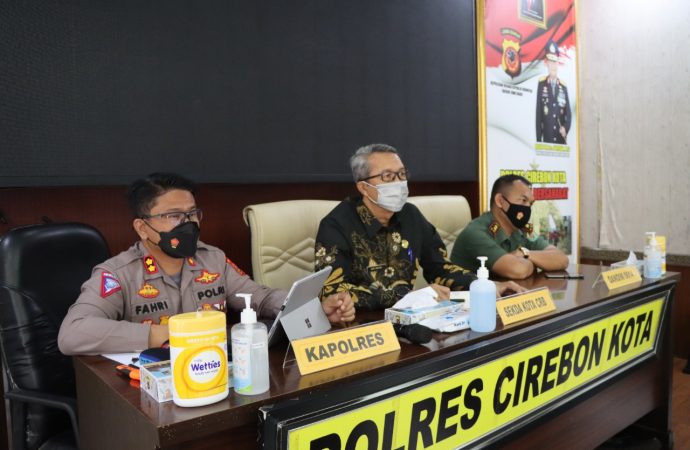 Kapolres Cirebon Kota & Forkopimda Vicon Rakor Lintas Sektoral Jelang Idul Fitri 1443 H Pimpinan Kapolri