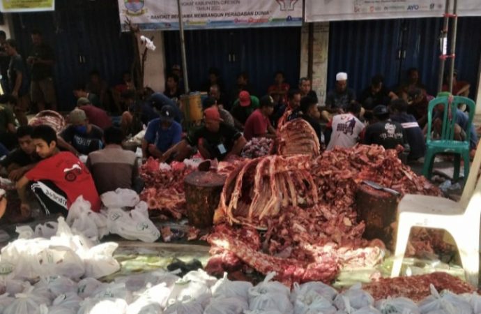 Desa Bode Lor Juara se – Kab.Cirebon , Qurban 38 Sapi dan 110 ekor Domba