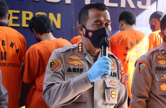 Polresta Cirebon Amankan 17 Tersangka Hasil Pengungkapan Berbagai Kasus Tindak Pidana