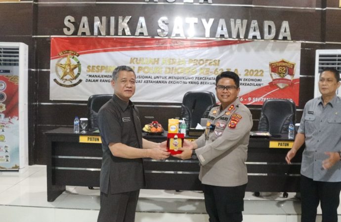 Kapolres Cirebon Kota Terima Kuliah Kerja Profesi Sespimmen Polri Dikreg ke-62 T.A. 2022