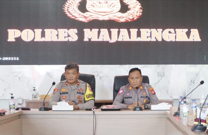 Jelang Operasi Zebra Lodaya 2022, Jajaran Polres Majalengka Ikuti Vicon Latpraops