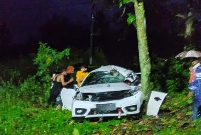 Korban Maut Kecelakaan Tunggal, Hantam Pohon Ketapang Jln Raya Pangremisan Ciandum
