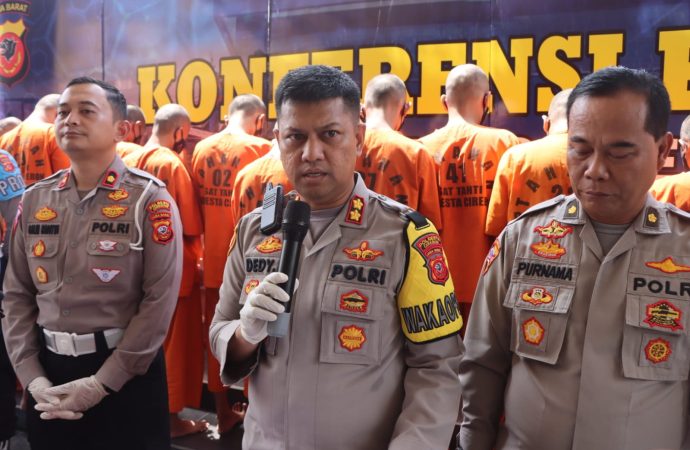 Polresta Cirebon Amankan Puluhan Tersangka Hasil Operasi KRYD