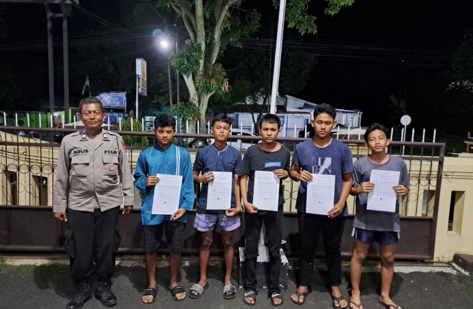 Sebanyak 21 Orang Anak Yang Diduga Hendak Perang Sarung di Amankan Polisi