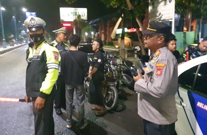 Wujud Respon Cepat, Sat lantas Polres Ciko dan Polsek Utbar Tertibkan Balap Liar dan Knalpot Brong
