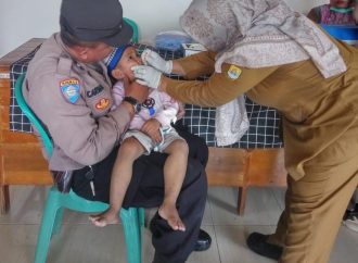 Bhabinkamtibmas Ds. Matangaji Aipda Carmadi Monitoring Sub-Pin Polio Serentak