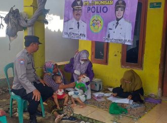 Bhabinkamtibmas Desa Tegalgubug Lor Monitoring Giat PIN Polio di Posyandu Desa
