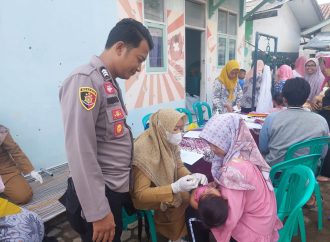Bhabinkamtibmas Polsek Babakan Monitoring Bidan Desa Giat PIN Polio