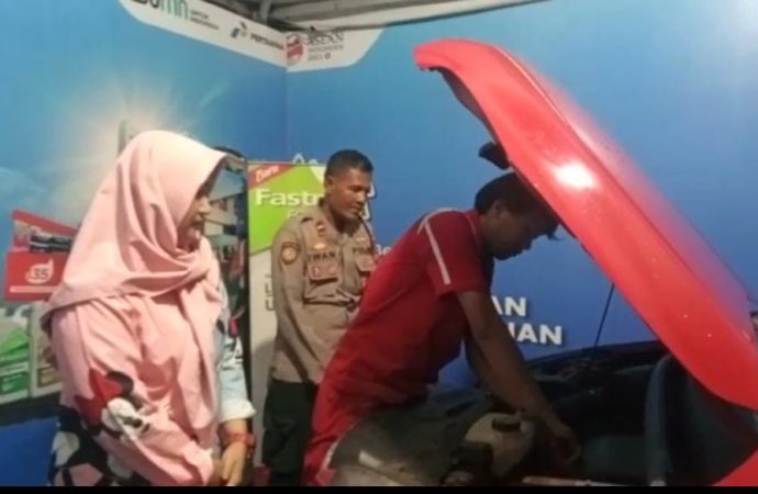 Pemudik Senang Beristirahat di Posyan Polresta Cirebon Rest Area KM 228