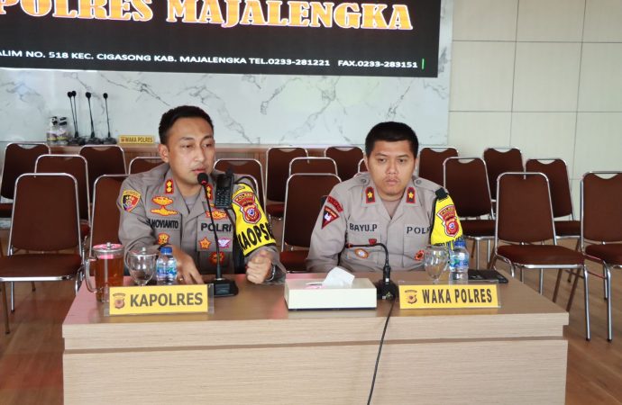 Kapolres Majalengka Vicon, Beri Arahan ke Para Kapolsek Terkait Ops Ketupat Lodaya 2023