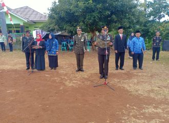 Upacara HUT RI Ke – 78 Muspika Kec. Cipatujah, di Lapang Sepak Bola Desa Darawati