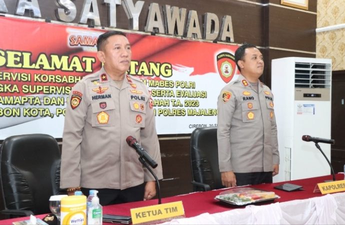 Kapolres Cirebon Kota Sambut Tim Supervisi Samapta dan Pam Obvit Dari Korsabhara Baharkam Polri