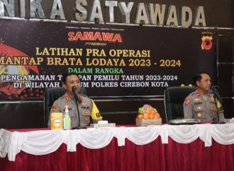 Polres Cirebon Kota Gelar Lat Pra Ops Operasi Mantap Brata 2023-2024