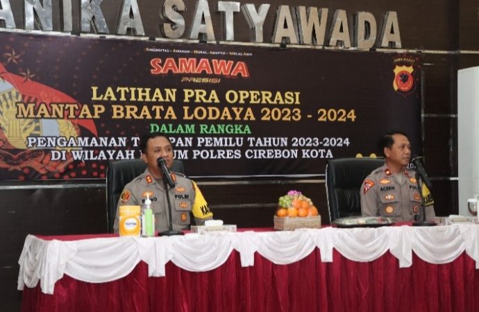Polres Cirebon Kota Gelar Lat Pra Ops Operasi Mantap Brata 2023-2024