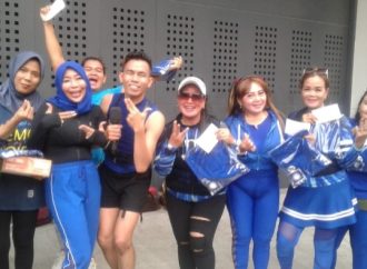 Rinna Suryanti ST, Caleg dari PAN Dapil 1 Gelar Senam di Kp. Pandesan