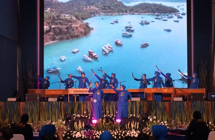 Tim Kolintang Sarwajala Lanal Cirebon Meriahkan HUT Jalasenastri Ke – 78 Tahun 2024