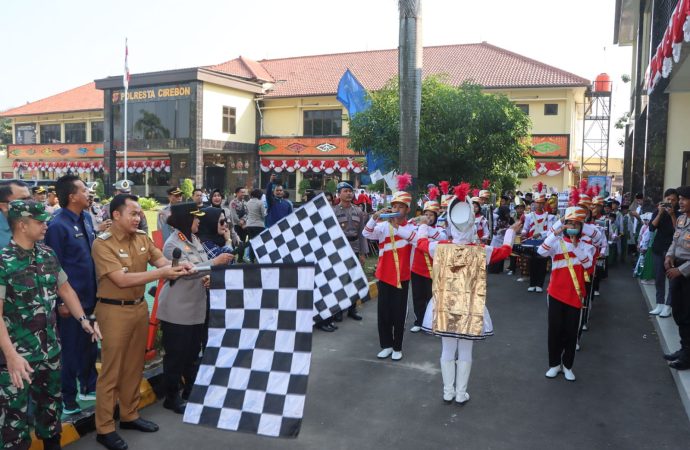 Polresta Cirebon Gandeng KPAID Gelar Karnaval Pelajar Kampanye Stop Kekerasan Anak