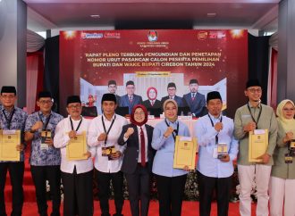 KPU Kab.Cirebon Gelar Penetapan Nomor Urut Paslon dan Deklarasi Kampanye Damai
