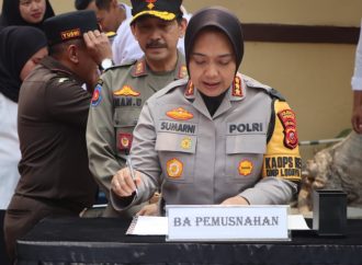 Miras Hasil KRYD, Tipiring Polresta Cirebon, Kejaksaan dan PN Cirebon Dimusnahkan