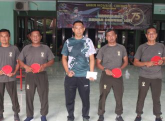 Kodim 0620 Cirebon Gelar Turnamen Tenis Meja “Dandim 0620 Cup” dalam Rangka HUT TNI ke-79
