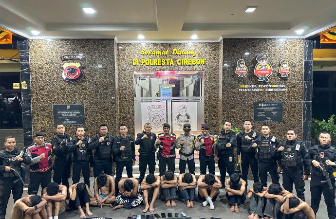 Respon Cepat, Raimas Macan Kumbang 852 Polresta Cirebon Amankan Gerombolan Remaja Tawuran