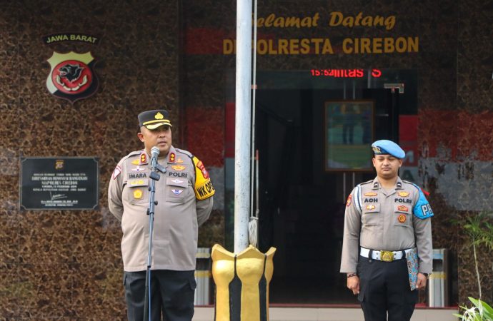 Wakapolresta Cirebon Pimpin Apel Kesiapan Pengamanan Malam Takbir Idul Fitri 1446 H 