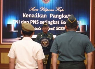 Karopeg Pimpin Acara Pelaporan Korps Kenaikan Pangkat TNI Pilihan Kolonel dan PNS
