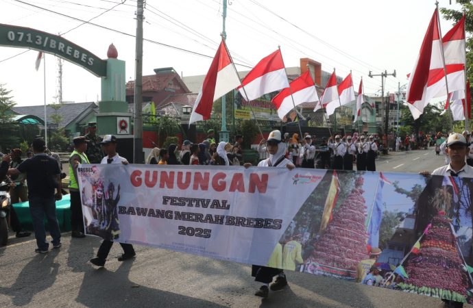 Meriah, 30 Gunungan Bawang Merah Jadi Rebutan