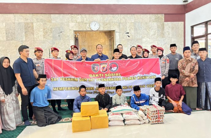 Peringatan HUT Reserse ke-78, Polres Kuningan Gelar Bakti Sosial