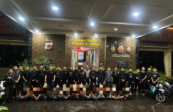 Raimas Macan Kumbang 852 Polresta Cirebon Amankan Puluhan pelajar Terlibat Tawuran
