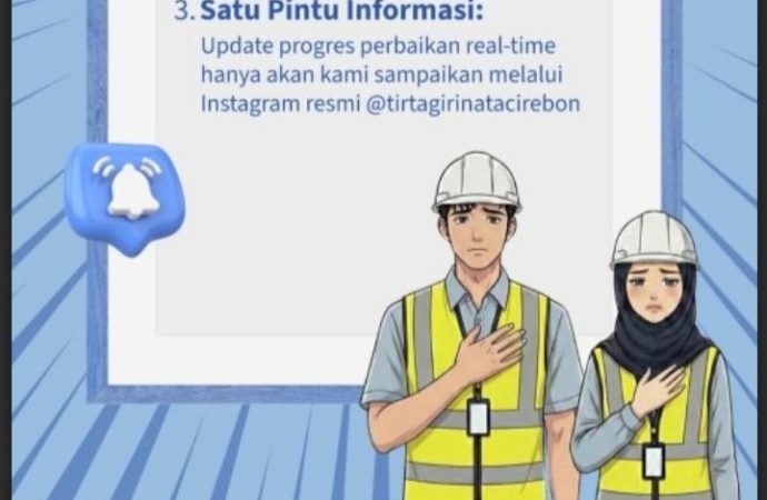 Perumda Tirta Giri Nata Perbaiki Kebocoran Piva Transmisi dan Mohon Maaf 