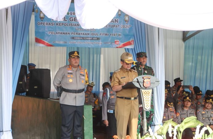 Kapolresta Gelar Ops Ketupat Lodaya 2026, Apel Pasukan Dipimpin Bupati Cirebon