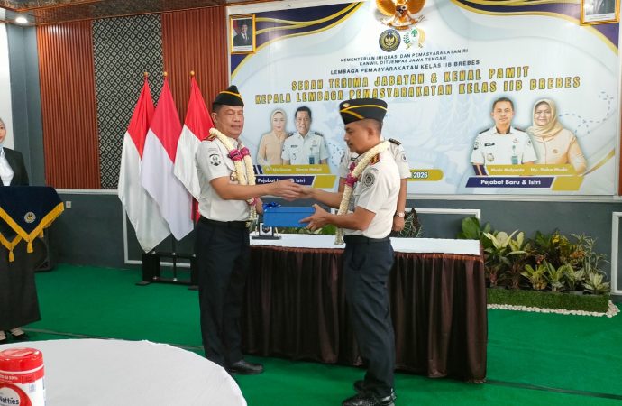 Tongkat Komando Berganti, Lapas Brebes Sambut Kalapas Baru dengan Semangat Bar