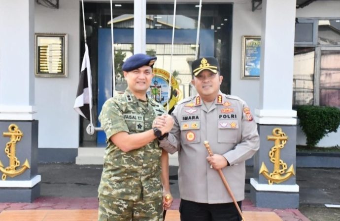 Kapolresta Cirebon Kunjungi Lanal & Denpom Perkuat Sinergi TNI–Polri