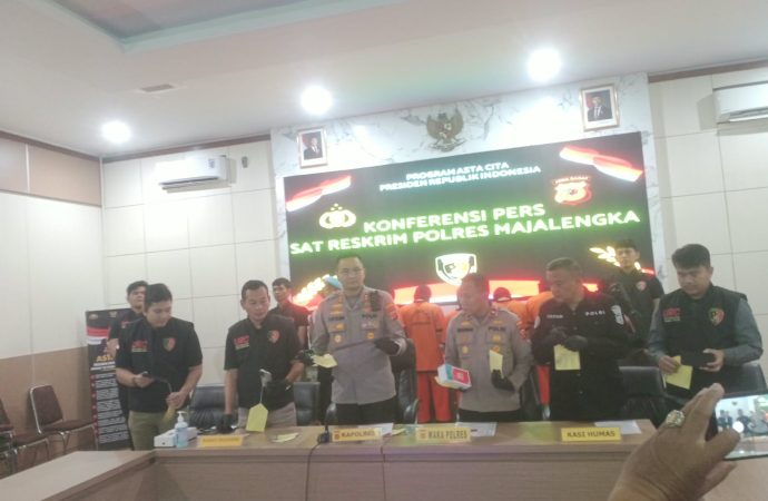 Polres Majalengka Tangkap Lima Pelaku Pembacokan, Dua Orang Masih Buron