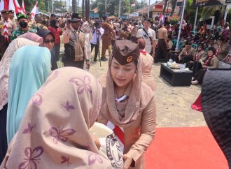 Semangat Pramuka Berestafet, Brebes Serahkan Tunas Kelapa ke Kabupaten Tegal